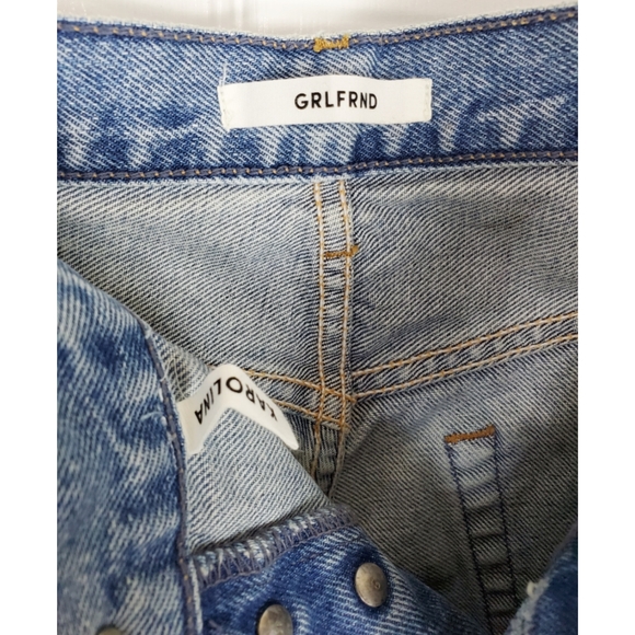 NWT GRLFRND Karolina high rise embroidered jeans - Picture 13 of 16